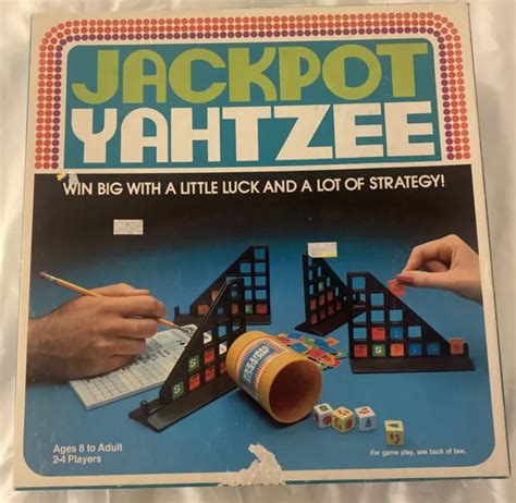 Jackpot Yahtzee Classic Dice Game Lowemilton Bradley E2000 Vintage