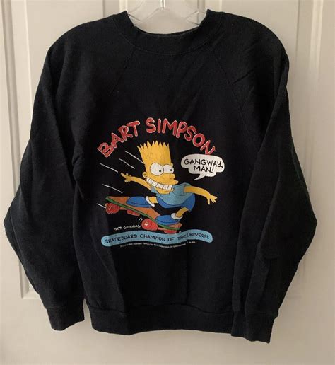 Vintage The Simpsons Bart Simpson Crewneck Sweatshirt Gem