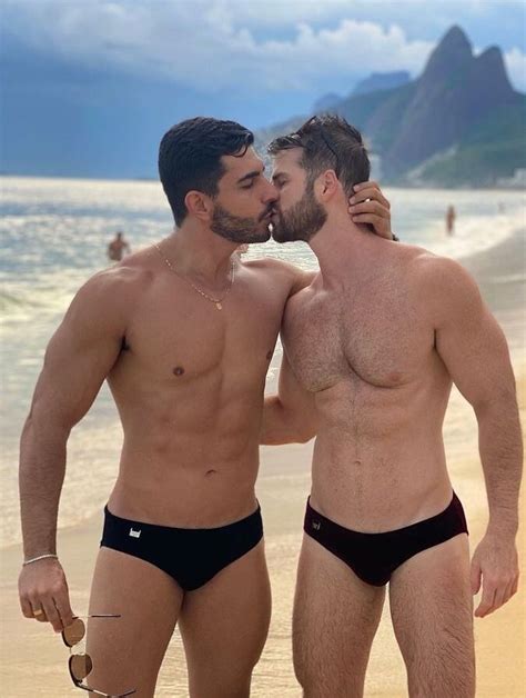 Celebrating Love Heartwarming Men Kissing Photo