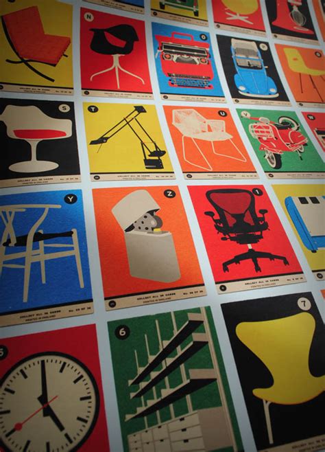 Design Classics A To Z Retro Poster Illustration From 67 Inc