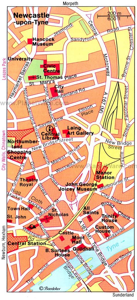 Map Of Newcastle Newcastle Maps