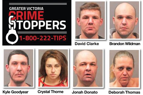Greater Victoria Crime Stoppers Wanted List For The Week Of Jan 29