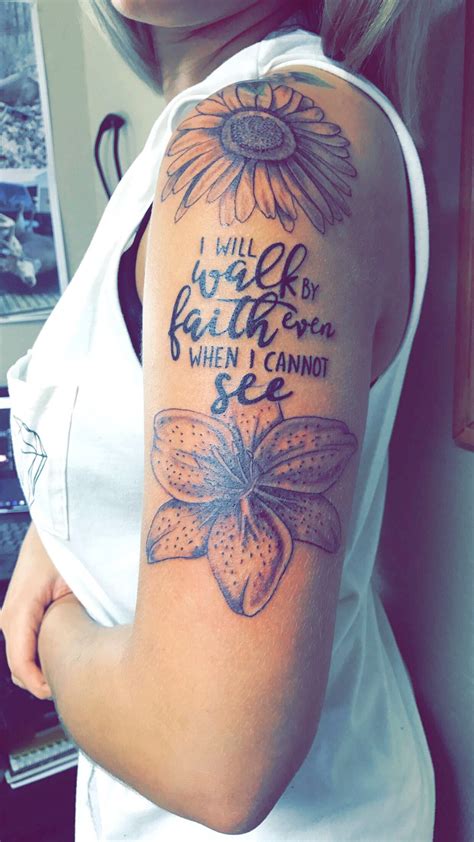 Flowers With Quote Tattoo Fingerprint Tattoos Sleeve Tattoos For Women Half Sleeve Tattoo