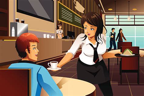 Best Waitress Serving Illustrations Royalty Free Vector Graphics