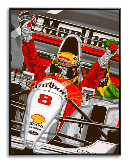 Ayrton Senna Last Victory By Colin Carter Limited Edition Canvas Pri