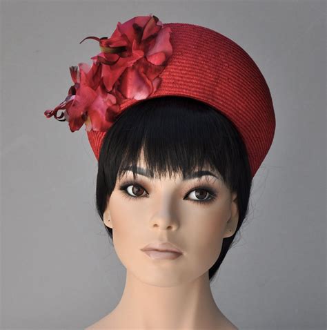 women s red formal hat kate middleton hat crown halo headpiece ladies red fascinator hat