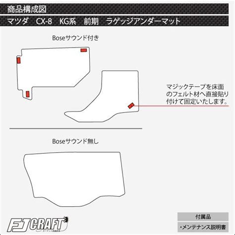 マツダ 新型 cx 8 cx8 kg系 ラゲッジアンダーマット チェック m cx 8 kg ru 04 fj craft 通販 yahoo ショッピング