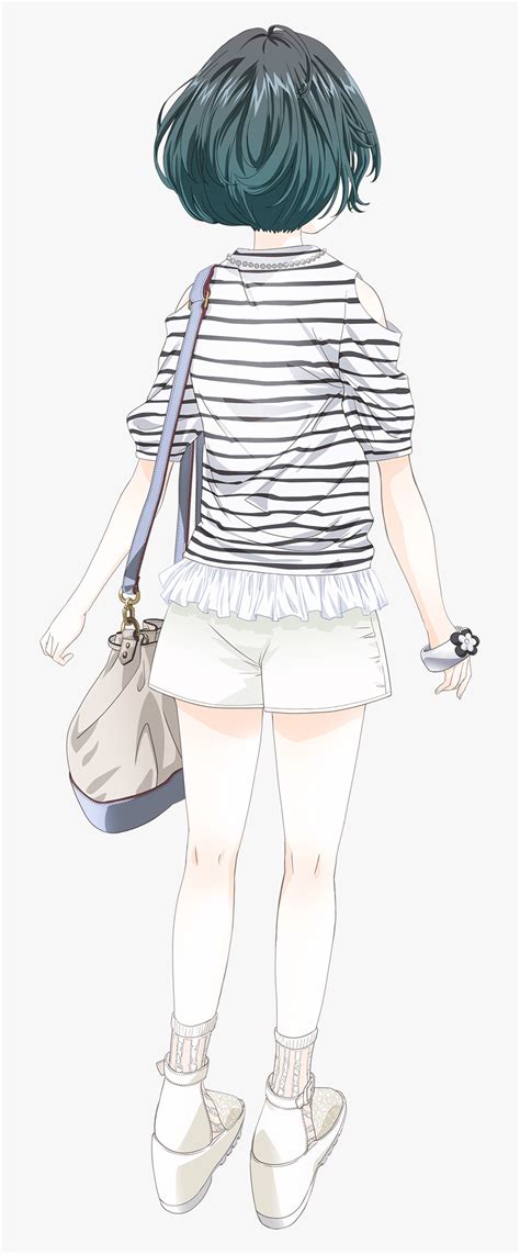 Animated Girl Back Png Png Download Anime Girl Back Png