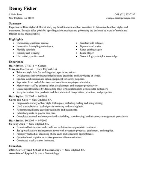 hair stylist resume writing tips and get a winning in 2023 resume writing tips resume resume