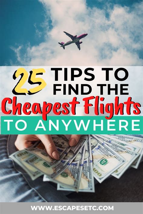 25 Tips On How To Find The Cheapest Flights To Anywhere Escapes Etc