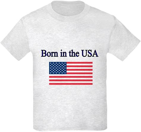 Cafepress Born In The Usa T Shirt Youth Kids Cotton T Shirt