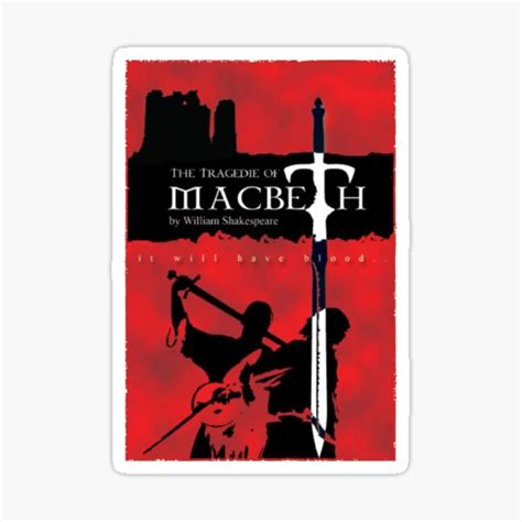 The Tragedy Of Macbeth Sticker For Sale By Fabriziapanotto Redbubble
