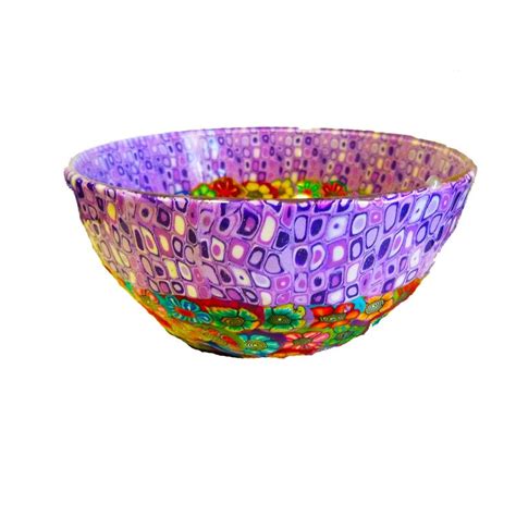 Purple Modern Glass Serving Bowl Handmade Mixing Bowl Etsy Glass Serving Bowls Handmade