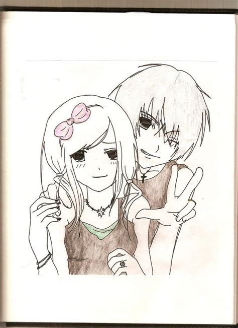 Cute Anime Emo Couples Drawings Images And Pictures Becuo Anime