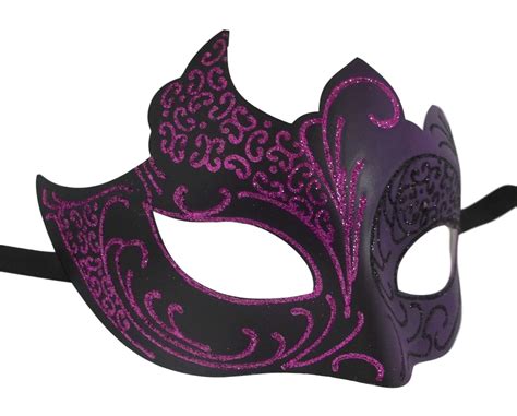 Purple Black Venetian Mask Masquerade Mardi Gras