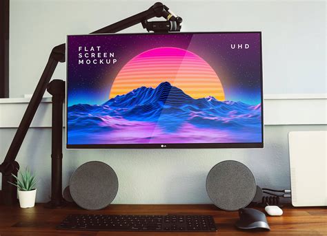 Download Free LG Flat Screen Monitor Mockup PSD - Good Mockups