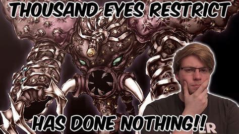 Eyes restrict thousand eyes restrict knightmare phoenix predaplant verte anaconda linkuriboh. Thousand Eyes Restrict has done NOTHING!! - YouTube