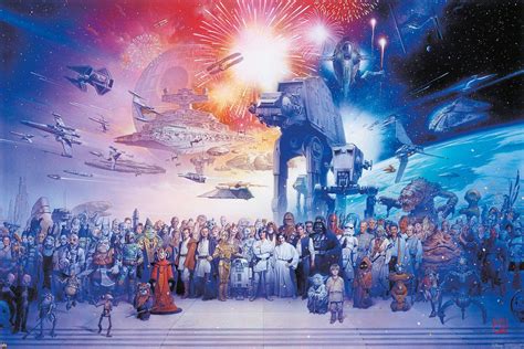 The Star Wars Galaxy Episode I Vi Movie Posterprint