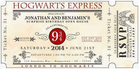 Exceptional Hogwarts Express Ticket Template That Don T Take A Long
