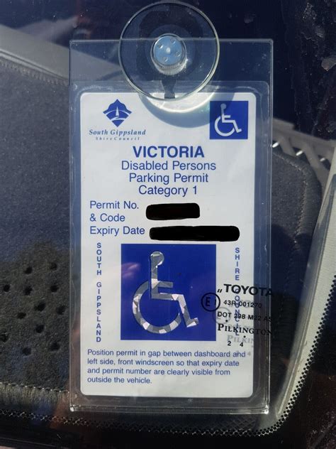 Australian Made Disability Parking Permit Holder For Windscreen With Suction Cup Ebay