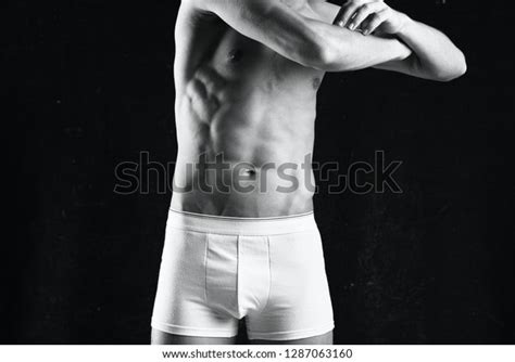 Male Athlete Naked Pumped Body White Stock Photo Shutterstock