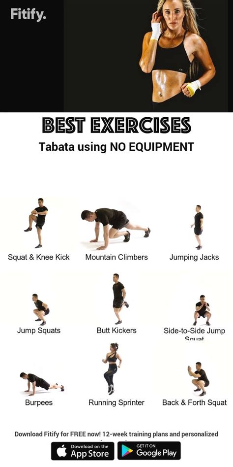 Tabata Routine With No Equipment Crossfit Body Weight Workout