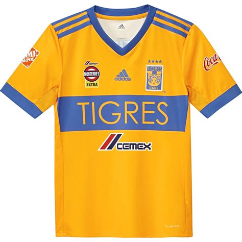 adidas tigres uanl youth home jersey 2017 18 soccer premier