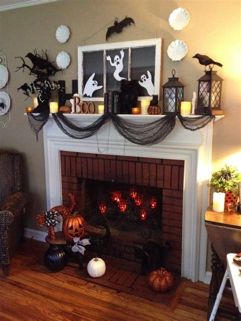 We have hundreds of halloween door decorating contest ideas for people to go with. 31 Halloween Decorated Mantels - Scrapality
