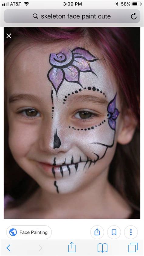 Kids Skeleton Face Paint Skeleton Makeup Kids Face Painting Halloween