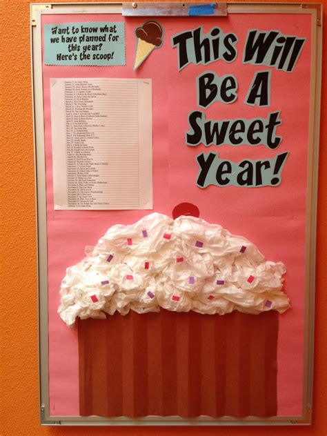 Cupcake Bulletin Board This Will Be A Sweet Year Want To Know What We
