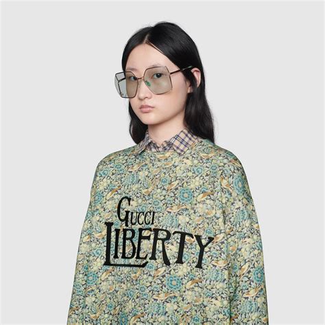 Online Exclusive Gucci Liberty Sweatshirt In Green Lilac And Black