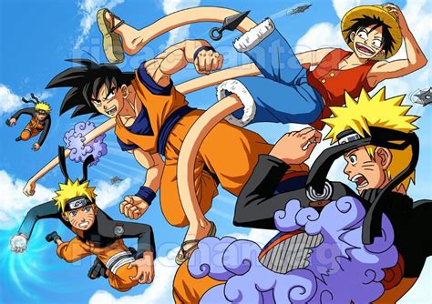Luffy Naruto And Goku Wallpaper