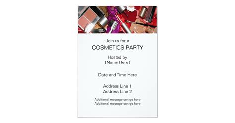 Cosmetics Party Invitations Zazzle