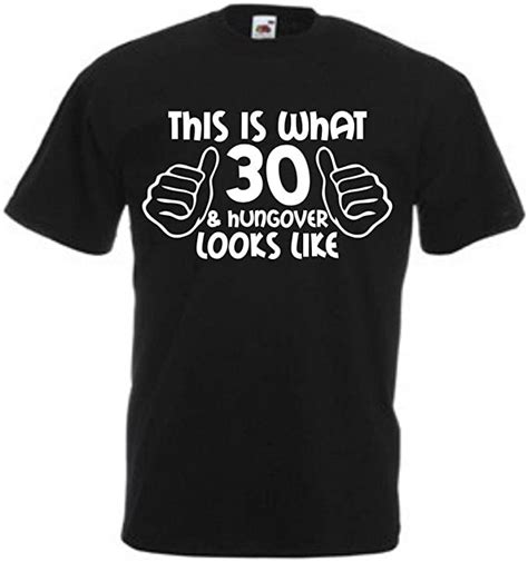 Mens Funny 30th Birthday T Shirt 30 And Hungover Uk Clothing