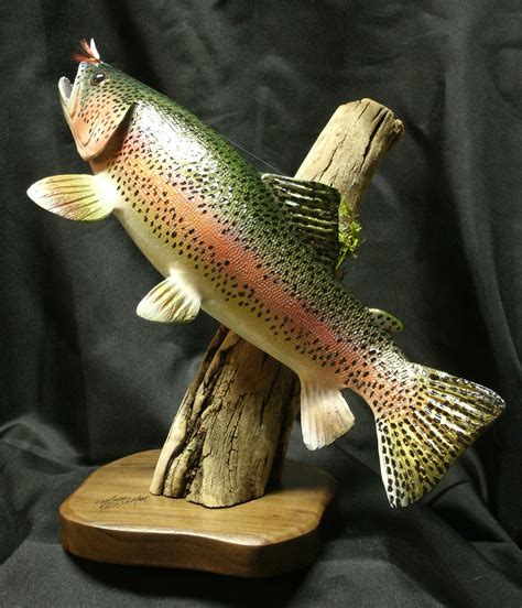 Tr 1 Rainbow Trout Sculpture Fish Sculpture Fish Wood Carving Trout