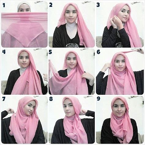 25 inspirasi tutorial hijab segi empat terbaru 2018