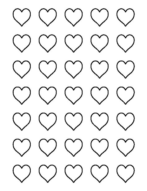 Printable 1 Inch Heart Template Heart Patterns Printable Heart