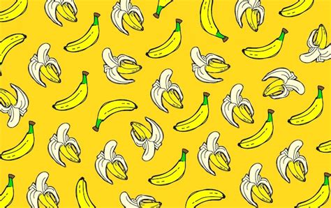 Premium Vector Banana Pattern Wallpaper