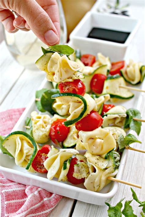 Marinated Zucchini And Tortellini Skewers Looking For An Easy Appetizer