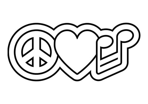 Coloring Pages Of Peace Signs And Love