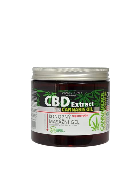 cbd cannabis massage gel met cannabisolie vivaco natural cosmetics