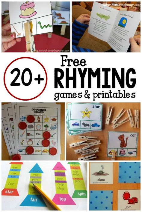 I started with my two (he'll be turning three next month). 20+ games and free printables for learning rhyming words ...