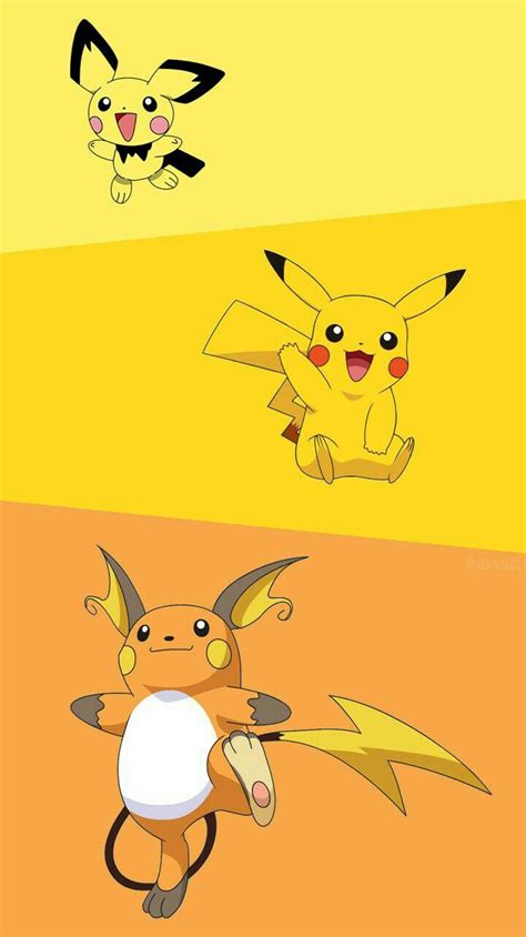 Pokemon Pichu Pikachu Raichu Cute