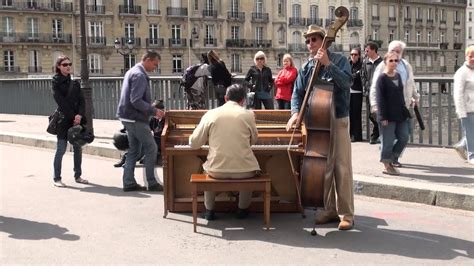 In case the author of the footage has forfeited his or her copyrights and dedicated the footage to the public domain; Street performers in Paris (public domain stock footage ...
