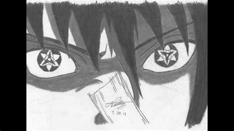 Sasuke Eternal Mangekyou Sharingan Drawing Youtube