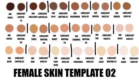 Skin Tone Chart With Names