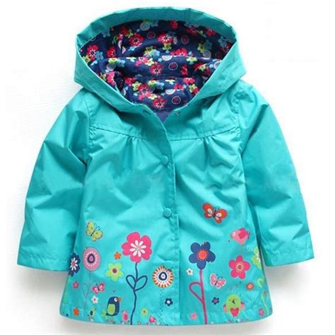 Baby Girls Jackets Autumn Flower 2017 New Fashion Trench Coats Cute