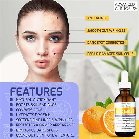 Buy Advanced Clinicals Vitamin C Facial Serum Skin Care Anti Aging