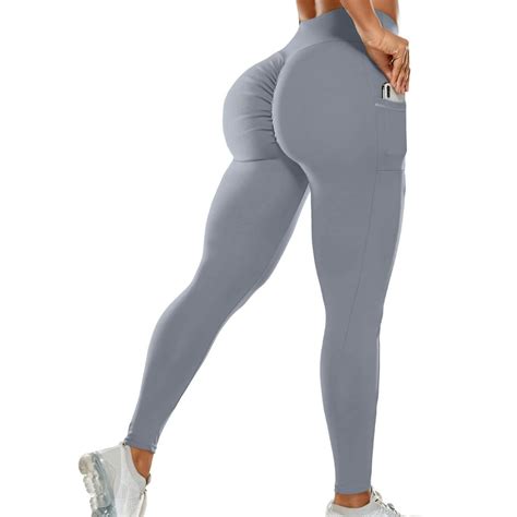 Qric Qric Thick High Waist Yoga Pants With Pockets 4 Way Stretch