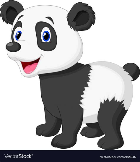 Cute Panda Bear Cartoon Royalty Free Vector Image